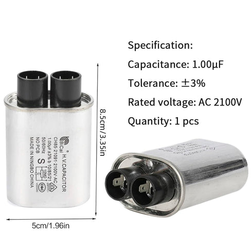 Home Microwave Oven Repair Replacement Parts Kits, HV Capacitor 2100V 1.0uF, Diode CL01-12, 5x20mm Slow Blow Fuse, 6x30mm Slow Blow Fuse 20A, 6X40...