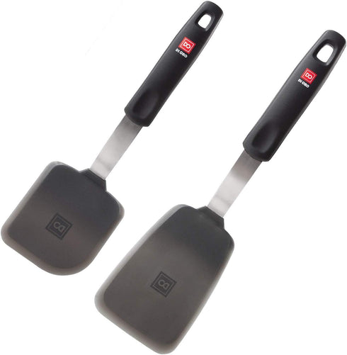 DI ORO Spatulas for Kitchen Use - Forever Warranty - 600°F Heat Resistance Silicone - Turner Spatula Set for Cooking - BPA Free Wide Pancake Spatu...