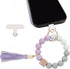 Boho Silicone Phone Wrist Strap, Cell Phone Lanyard Keychain with Tether Tab, Smartphone Wristlet Bracelet Keychain with Universal Strap Holder Co...