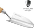 Stainless Steel Trowel, Garden Small Flower Hand Shovel, Potting Soils Scoop with Wood Handle, Gardening Bonsai Tools for Transplanting Digging We...