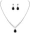 UDYLGOON Bride Rhinestone Crystal Earrings Necklace Jewelry Set for Bridesmaid Bride Wedding Costume Prom...