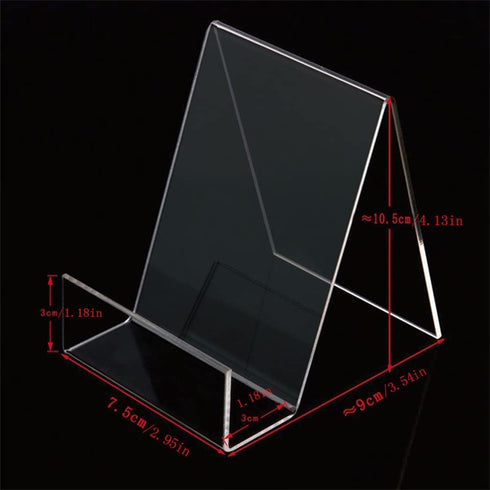 Clear Acrylic Book Stand with Ledge, Transparent Book Holder Display Stand for Displaying Pictures, Books, Cookbooks, Menus, Music Sheets, CDs, No...