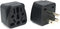 2-Pack ALINNA US Travel Plug Adapter, EU to US Plug Adapter, Universal EU UK AU CN JP to USA (Type B), Grounded 3 Prong USA Wall Plug Adaptor Outl...