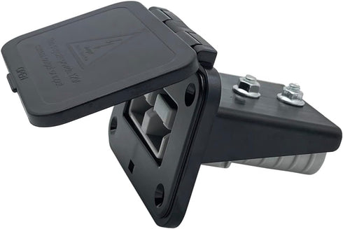 120A Plug Mounting Panel with Cover for Anderson SB120 Connectors Flush Mount Recessed Plate (Gray-1pc)...