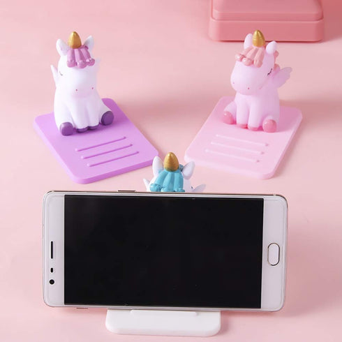 Unicorn Phone Holder - 3 Pack Adjustable Stand - Lovely Animal Desktop Cell Phone Stand, Creative Cartoon Multi-function Desk Phone Stand, SmartPh...