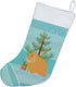 Caroline's Treasures BB9335CS Holland Lop Rabbit Christmas Christmas Stocking, Teal Fireplace Hanging Stockings Christmas Season Party Decor Famil...