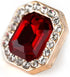 Emerald Cut Ruby Rhinestone Sewing Shank Buttons 20 Pcs - 12X10mm, 1/2"...