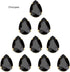 Choupee Sew On Rhinestone Tear Drop Crystal Rhinestones in Gold Setting 48 Pcs (Black, 13 X 18 MM)...