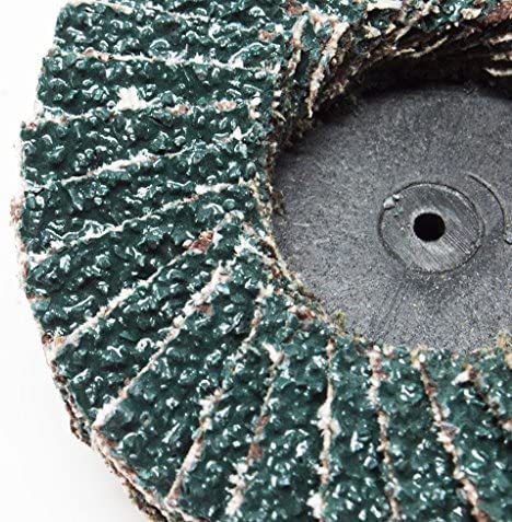 Benchmark Abrasives 2" Quick Change Zirconia Flap Disc Grinding Wheel with Male R-Type Back Design for Cleaning Finishing Deburring of Irregular S...