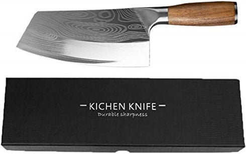 MUDHEN Cleaver Knife-Vegetable Cleaver 7" Kitchen Knife-Chinese Chef's Knives-Cleavers-Cleaver Kitchen Knife- Meat Cleaver Superior Class Stainles...