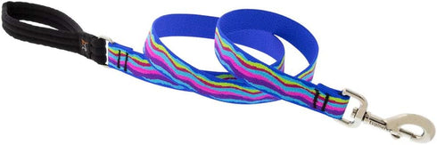 Dog Leash by Lupine 1" wide Ripple Creek design 4-foot long with Padded Handle...