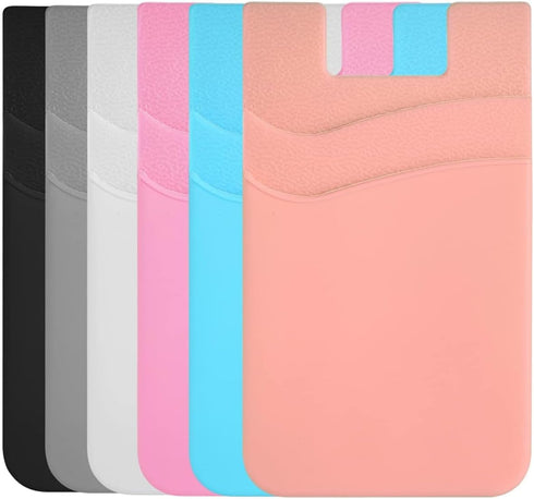 BIAJIYA Phone Card Holder,Adhesive Stick on Silicone Cell Phone BusinessWallet Sleeve for Smartphones...