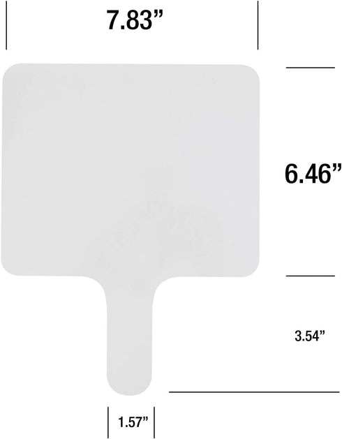 Dry Erase Answer Paddle - White Board, Double Sided (1 Pack, 7.83 Inches X 6.46 Inches)...