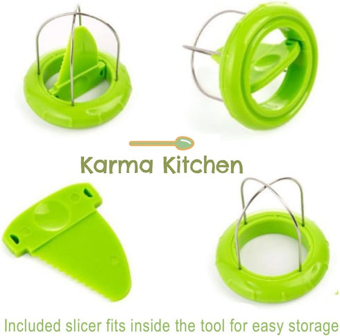 Fast Peel Any Fruit Or Soft Vegetable With Ease. Kiwi Slicer Peeler Pitter Scooper, Mango And Kimi Corer, Kiwi Fruit Scoop Kitchern Tool_Green...