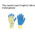 SHOWA Atlas KV300 Natural Latex Palm Coated Cut Resistant Safety Glove with Kevlar Liner, X-Large (1 Pair),Yellow/Blue...