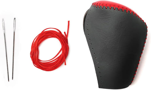 Compatible with DIY Genuine Leather Gear Shift Knob Cover Interior Accessories Protective Cover Decoration for Toyota Corolla 2014 2015 2016 2017 ...