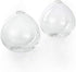 Serene Spaces Living Set of 2 Clear Ball Bud Vase, Vintage Style Vase for Flowers, Measures 4" Tall and 4" Diameter...