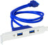 Kingwin USB 3.0 PCI Bracket Cable with Dual Ports, 20-Pin to USB 3.0 Adapter for Motherboard, 5Gbps High-Speed Data Transfer, for Desktop PC, Back...