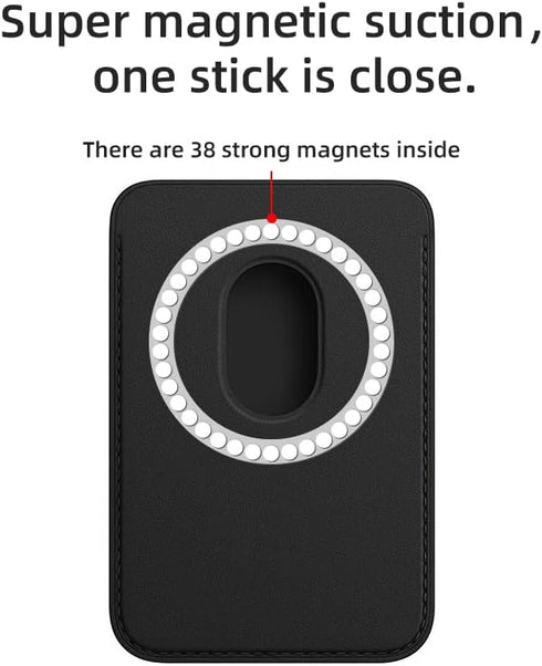 Magnetic Card Wallet Holder with MagSafe for iPhone 14 Pro Max/14 Plus/14 Pro/14, for iPhone 13 Pro Max/13 Pro/13/13 Mini, for iPhone 12/12 Pro/12...