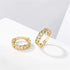 14K Gold Plated Women Open Ring 6mm Wide Band Cuban Link Chain Wedding Ring Cubic Zirconia Engagement Jewelry...