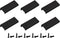 Black Back Mount Finger Edge Pull Concealed Handle for Kitchen Cabinet Drawer 80mm/3.15" Black Set of 6...