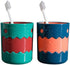 Cute Little Monster Color Matching Mouthwash Cup, Reusable Toothbrush Holder, Bathroom Cup, Tooth Brushing Cup, Plastic 450ml (Set of 4)...