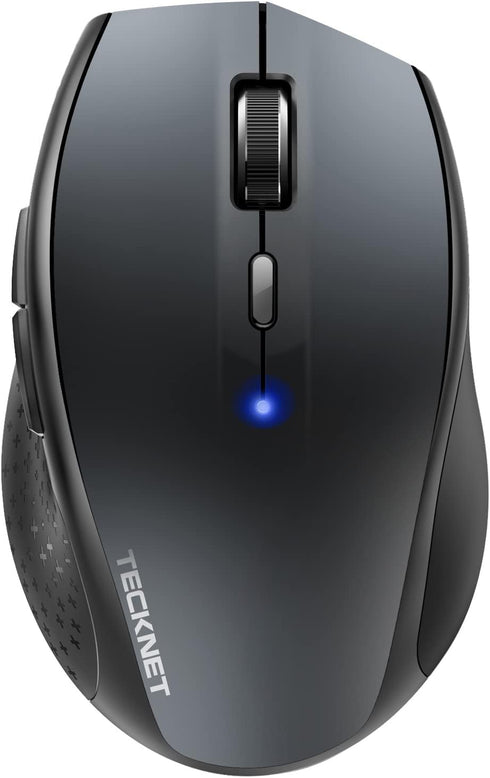 TECKNET Bluetooth Mouse, 4800 DPI Wireless Mouse, 2-Year Battery 6 Adjustable DPI, 6 Buttons Compatible with Laptop/Windows/Computer - Grey...