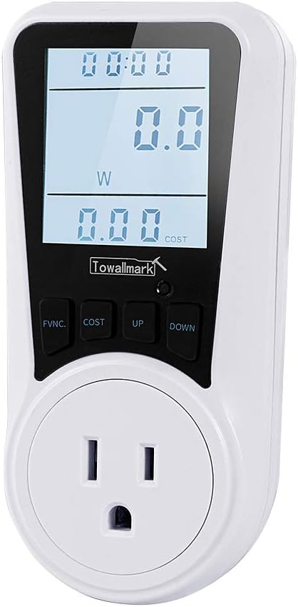 Watt Meter, Electricity Usage Monitor, Towallmark 2pcs Power Meter with Big LCD Display + Backlight, Power Consumption Monitor, Socket Meter, Kilo...
