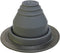 #1 Grey EPDM Flexible Roof Jack Pipe Boot Metal Roofing Pipe Flashing (Pipe OD 1/4" to 2") - 100% Made in The USA...