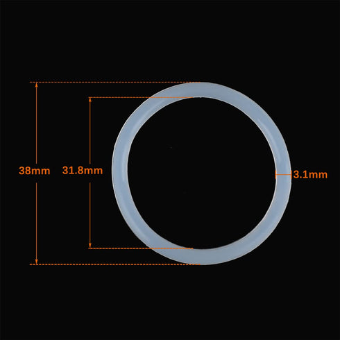 X AUTOHAUX Silicone O-Rings, 38mm OD 31.8mm ID 3.1mm Width VMQ Seal Gasket for Compressor Valves Pipe Repair, White, Pack of 50...