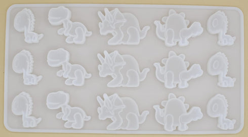 Dinosaur Candy Melt Silicone Mold (Molds) - Chocolate, Fondant, Baking (3D) - Bite-Sized Treats - Cake Decorating Mould...