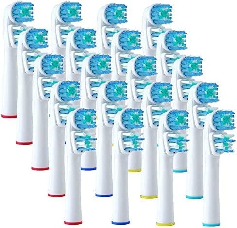 Replacement Brush Heads Compatible with OralB Braun- Best Double Clean, Pack of 20 Electric Toothbrush Replacement Heads- for Oral B Pro, 1000, 80...