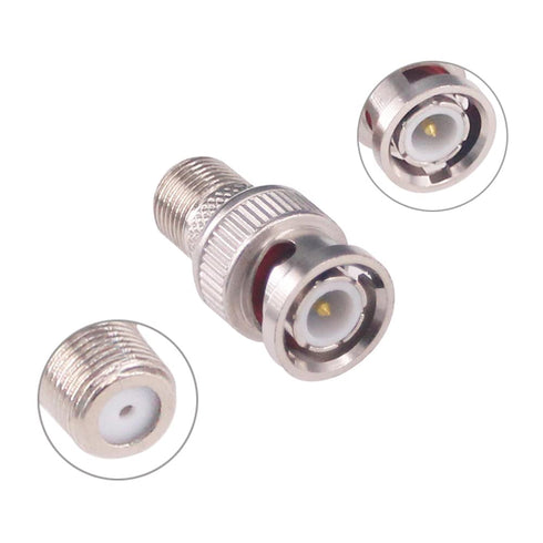 6pcs BNC Male Plug to F Type Female Connector Coax Adapter for CCTV Camera(F85-6)...