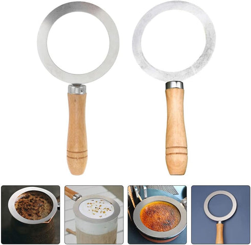 Cabilock 2Pcs Milk Cup Rim Stainless Steel Baking Cup Ring Milk Cup Rim Cover Milk Tea Coffee Cup Rim Gasket Tool...