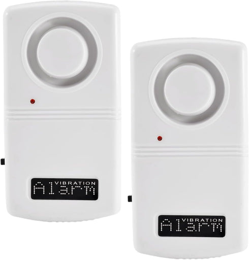 Window Glass Vibration Alarm with Super High Sensitivity, Door Alarm Vibration Sensors - Security Alarms for Glass Break Detection 120dB, Switch o...