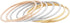 Edforce Stainless Steel Glossy Thin Round Bangle Bracelet Set for Women, Set of 7...