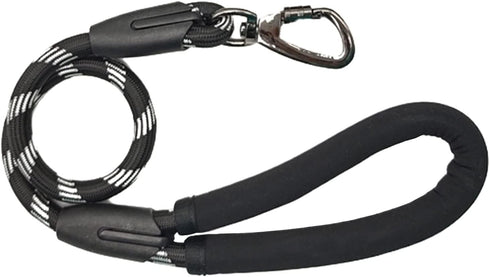 Short Dog Leash with Lockable Hook, Rope Traffic Leashes for Dogs, Nylon Reflective Heavy Duty Training Dog leashes for Medium Large Dogs(24 inch)...