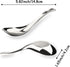 Asian Soup Spoons Stainless Steel Chinese Soup Spoons Set of 6 Soup Spoons Silverware Cucharas Para Comer for Ramen Pho Wonton Dumpling Noodles (s...