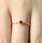 Cute Dainty Women's 14K Gold Ruby Drill Rings Delicate Rings Gemstone Rings Wedding Jewelry Heart Gemstone Promise Engagement Love Ring Size 5-10 ...