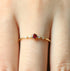 Cute Dainty Women's 14K Gold Ruby Drill Rings Delicate Rings Gemstone Rings Wedding Jewelry Heart Gemstone Promise Engagement Love Ring Size 5-10 ...