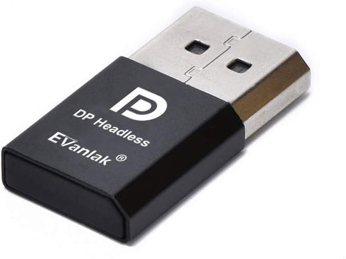 DisplayPort Headless Ghost Display Emulator for PC 4K DP Dummy Plug (fit Headless 1080@60Hz-3840x2160@17hz)...