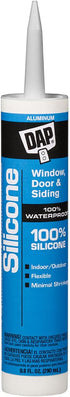 DAP 08643 9.8-Ounce 100% Silicone Window, Door and Siding Sealant, Aluminum...