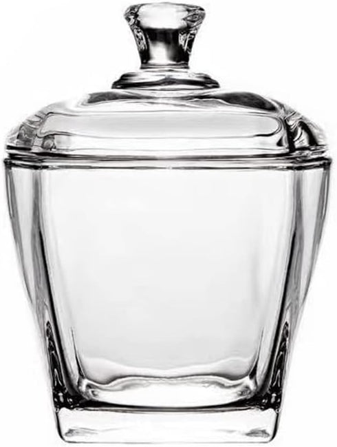 123Arts Glass Sugar Bowl Candy Jar Storage Jar Snack Jar with Lid...