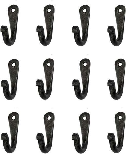 Hand Forged Metal Wall Hook Set of 12 Pcs Wrought Iron Handmade Hook for Plant & Mug Farmhouse Coat Hook Rack Heavy Duty Kitchen Utensils Hook Rac...