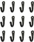 Hand Forged Metal Wall Hook Set of 12 Pcs Wrought Iron Handmade Hook for Plant & Mug Farmhouse Coat Hook Rack Heavy Duty Kitchen Utensils Hook Rac...