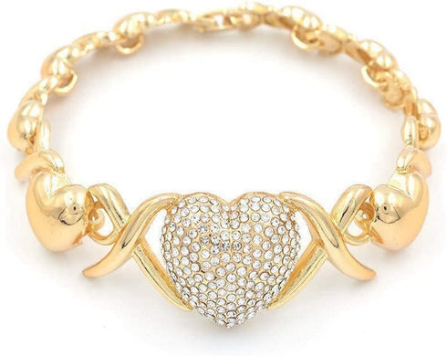 Giffor 14K Gold Filled Jewelry Set Necklaces For Women Bracelets Stud Earrings And Rings Sweetheart Gifts...