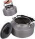 Camping Tea Kettle Teapot Outdoor Camping Kettle 1.1L,Portable Coffee Pot Teapot Picnic Set Wood Stove Steamer for Hiking (grey)...