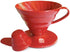 Hario V60 Plastic Coffee Dripper, Size 01, Red...