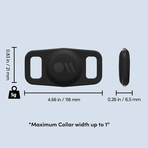 Case-Mate 2 Pack Airtag Dog Collar Holder - Water Resistant Airtag Holder Dog Tag - Lightweight Protective Airtag Case for Dog Collar - Pet Collar...