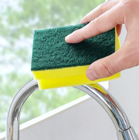 Multifunction Scrub Sponge Protects Nails and Fingers – Sponges for Cleaning Remove Tough Stains, Grease, Residue (Green 1 pcs)...